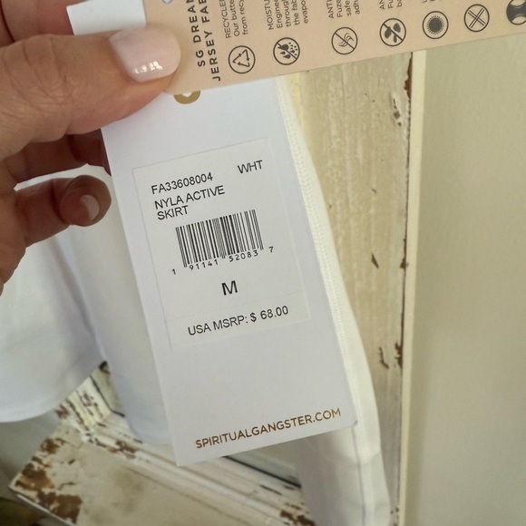 NWT Spiritual Gangster White Nyla Active Skirt Size Medium - Picture 7 of 8